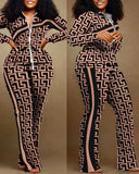 Autumn And Winter Independent Station Printing Trend Fashion Women's Wear 2-Piece Set From Stock 211-1-Outfit