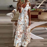 Hollowout Lace Strap Long Dresses Summer Boho Off Shoulder Maxi Dress Ladies Vintage Casual Elegant Party Dresses