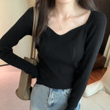 Woman's Clavicle Sweater Shows A Slim And Leaky Collarbone With A Square Collar In The Autumn And