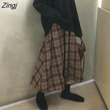 Skirts All-match Autumn Spring Basic Loose Empire Mujer Faldas Korean Fashion Popular Simple Retro Chic Female