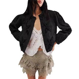 Autumn And Winter 2024 Hot Style Quilted Embroidery, Good Quality Washing Cotton, Maple Leaf Cloth Embroidery, Women's Cotton Jacket-Outfit