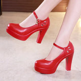 Model Cheongsam T Taiwan Waterproof Platform High Heels Thick Heels Large-Size Professional Work Shoes Show Single Shoe