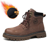 Zingj Men's Boots 2023 New Yellow Boobritish Vintage Outdoor Plush Martens