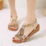 Zingj New Korean Version Of Fashion Fish Mouth Set Foot Heel Fashion Casual Plus Size Women's Rhinestone Roman Sandals Batch- Outfit