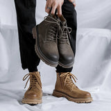 Zingj 2023 New British Style Outdoor Overalls Men Outfit Men's Fashion Boots