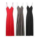 New Silk Satin Texture Lingerie Sexy Dress