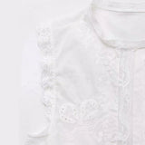 Summer Bow Embroidered Blouse Shirt