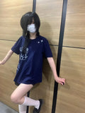 Aesthetic Summer Fairy Grunge T-shirts Women Harajuku Short Sleeve Loose Tops 2024 Cartoon Print Japanese Casual