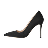 Onlymaker Women's Shoes Pointed Toe Black Red Patent Leather Metal Heels Fashion Dress Wedding Party Big Size Lady Thin