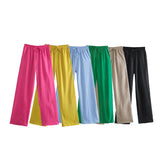 New Pocket Pendent Loose Shirt Elastic Waist Pant