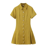 New Simple Mini-Shirt Dress