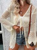 Sexy Knitted Hollow With Cardigan Bikini Beach Burqa Coat Women's