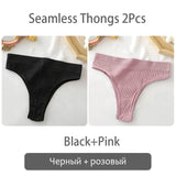 Women's thong High Waisted Seamless Women's Panties Comfortable Briefs 6 Solid Colors S-XL Sexy Underpants For