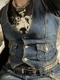 Button Front Denim Corset Top- Outfit