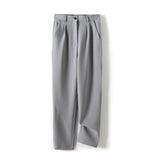 Women Blazer And Guard Pants Sets Two Pieces OL Single Breasted Jacket Formal Suit Pleated Trousers Spring Autumn