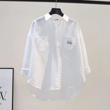 Long-Sleeved Shirt 2025 Spring And Autumn Thin Casual Korean Version Of The Open Shirt Simple Loose Fashion Thin Coat