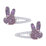Pcs/lot New Girls Cute Rabbit Flower Hair Clips Sweet BB Glitter Hairpins Barrettes Headwear Fashion Hair Accessories For