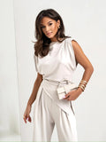 Women's Spring And Summer New Fashion Casual Pure Color Irregular Short-Sleeved
