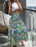 Zingj Hot Style Summer Fashion High Waist Show Thin Print Women's Skirt