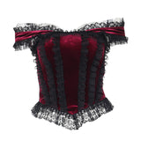 Autumn New Hot Girls Sexy Vest Dark Style Slim Suede Lace