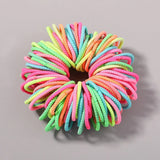 100Pcs/lot Hair Bands Girls Candy Color Elastic Rubber Band Hair Bands Child Baby Headband Scrunchie Kids Hair