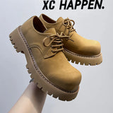 Zingj Top British Style Men's Platform Soft Leather Shoes Men's