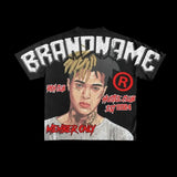 Hip Hop T-Shirt Harajuku Short T-Shirt Gothic Street Clothing Fashion Men's And Women's Punk