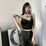 212005 Sexy Lace Sling Vest Feminine Slim Spicy Girl Navel