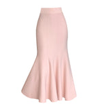 Zingj Half Skirt Women's Spring And Autumn Korean Version Solid Color Slim Long Skirt Shows Skinny Buttocks Fishtail Skirt With Long Winter