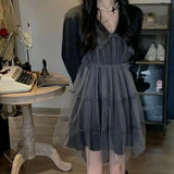 V-neck Sleeveless Dress Women Design Shirring Summer Sexy Harajuku A-line Female Defined Waist High Street Vestido