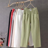 Linen Summer Loose Slimming Straight Ankle-length
