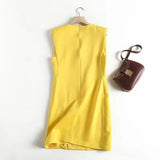 New Solid Color Sleeveless Dress In The Autumn Of