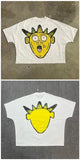 Men's T-Shirts Blutosatire Billdog Oversized T-Shirts Personalized Print High-Collar Sports Couples Short