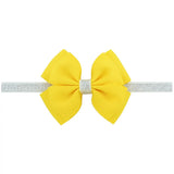 piece Sweet Color Kids Bow Headband Silver Ribbon Bows with Thin Hairband Photography Props Girls Bow Tiara Headwrap