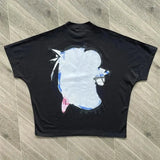 Men's T-Shirts Blutosatire Billdog Oversized T-Shirts Personalized Print High-Collar Sports Couples Short