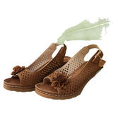 Flower High-Heeled Sandals Women 2025 Summer New Fashion Casual Coarse Sandals