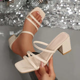 New Summer Black Fine Sandals In The Wind Of Women And Fairies With Cool Slippers Women Wear Coarse Heel With Women's