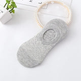 pieces = 5 pairs Women Invisible Solid Color Socks Slippers Ladies Polyester Cotton Non-slip Silicone Ankle Socks
