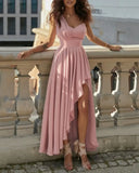 Zingj Women's Wear 2023 New Women's Pink Solid Color Dress LZS5163