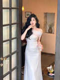 Midi Dresses for Women 2023 Summer New Off Shoulder Sexy Evening Party Female Clothes Fashion Slim Vintage Korean