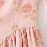 Floral Print Long Puff Sleeve Square Collar Mini Dress-Outfit