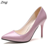 New Fashion High Heels Women Pumps Thin Heel Classic White Red Nede Beige Sexy Prom Wedding Shoes Blue Red