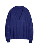 Same Taylor Orange Cardigan Embroidered Stars Loose Languid Temperament
