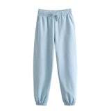 New Basic Short Style Sweater 8417803 Elastic Waist Jogging Trousers