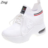 Platform Wedges Women's Sneakers Spring autumn High Quality Mesh Breathable Increased women's shoes Casual Shoes