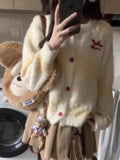 Yellow Stripe Red Buttoned Knitted Cardigan- Outfit