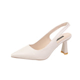 Spring And Summer New Sharp-Headed High-Heeled Shoes Women's Fine Heel Head Sandals Behind The Empty Light Single