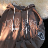 Print New Casual Top Vintage Y2K Simple Women Hoodies Korean Gray Autumn Thin Streetwear College Girls ins Lady