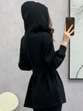 2 Pcs Hoodies Temper Hooded Design Autumn Mature Harajuku Patchwork Casual Simple Korean Style All-match Long Sleeve