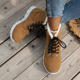 And Winter 2023 New Women's Shoes High-Top Leisure Thick-Soled Velvet Warm Snow Boots Flat-Soled Short